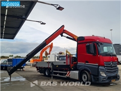 Mercedes Actros Ciężarówka burtowa Mercedes-Benz Actros 1842 4X2 NL-Truck Palfinger PK20001 Kran Crane Remote Eur