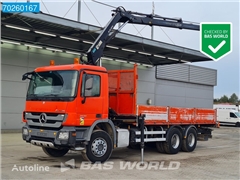 Mercedes Actros Ciężarówka burtowa Mercedes-Benz Actros 2636 6X4 Crane Kran HIAB 122 B S-2 HIDUO Remote Euro 5