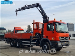 Mercedes Actros Ciężarówka burtowa Mercedes-Benz Actros 2636 6X4 Crane Kran HIAB 122 B S-2 HIDUO Remote Euro 5