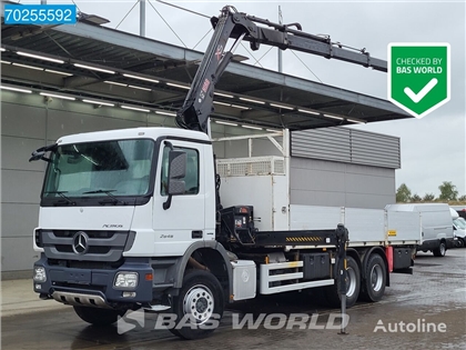 Mercedes Actros Ciężarówka burtowa Mercedes-Benz Actros 2646 6X4 Hiab 166B-3 Hiduo Retarder Big-Axle Steelsuspens