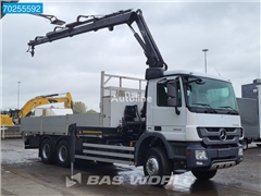 Mercedes Actros Ciężarówka burtowa Mercedes-Benz Actros 2646 6X4 Hiab 166B-3 Hiduo Retarder Big-Axle Steelsuspens