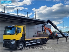 Renault C 380 6X4 Hiab 166 D-4 Hiduo Kran Crane Steel susp