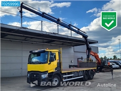 Renault C 380 6X4 Hiab 166 D-4 Hiduo Kran Crane Steel susp