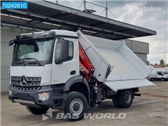 Mercedes Arocs 1832 4X4 Fassi F120B Kran Crane Meiller 3-Se