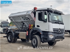 Mercedes Arocs 1832 4X4 Fassi F120B Kran Crane Meiller 3-Se