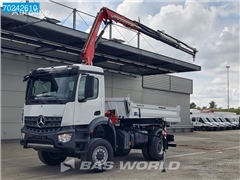 Mercedes Arocs 1832 4X4 Fassi F120B Kran Crane Meiller 3-Se