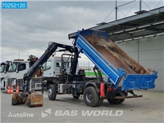 Mercedes Axor Wywrotka Mercedes-Benz Axor 1833 4X2 HIAB 111 Hiduo Kran Crane Manual Big-Axle Steelsus