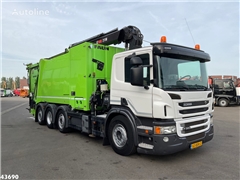 Śmieciarka Scania P 360 Faun 18m³ + Hiab crane + U