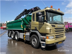 Scania P 410 8x4 Euro 6 HMF 18 Tonmeter laadkraan