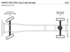 Zamiatarka Ravo 540 STH met 3-de borstel