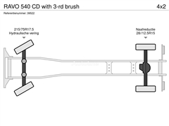 Zamiatarka Ravo 540 CD with 3-rd brush
