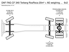 Śmieciarka DAF FAG CF 340 Terberg RosRoca 20m³ + A