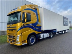 Volvo FH13 Ciągnik siodłowy Volvo FH 13.460 "low deck" trekker, met volume oplegger Krone 102 cub