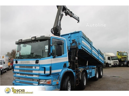 Scania G 420 + MANUAL + TIPPER + HIAB 144B-1 CL +EURO 3