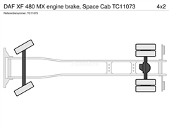 DAF XF 480 MX engine brake, Space Cab