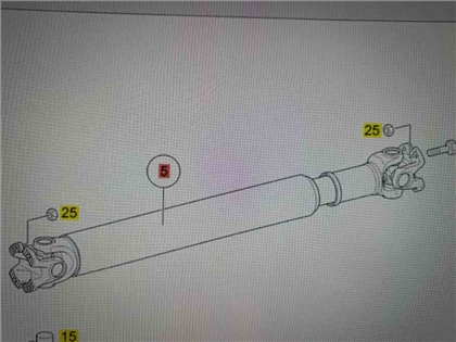 MERCEDES BUS TOURISMO PROPSHAFT A0014109706