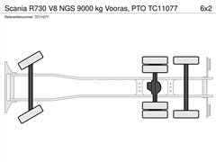 Scania R730 V8 NGS 9000 kg Front axle, PTO, Retarder