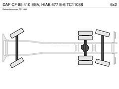 DAF CF 85.410 EEV, HIAB 477 E-6