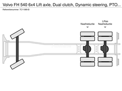 Volvo FH 540 6x4 Lift axle, Dual clutch, Dynamic steerin