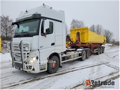 Mercedes Actros Sprzedam ciągnik siodłowy Mercedes-Benz ACTROS 480 Dragbil hydraulik snabblås med Tipptrailer 3-axlig PA poprzez aukcję + naczepa wywrotka