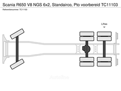 Scania R650 V8 NGS 6x2, Standclima, PTO prepare