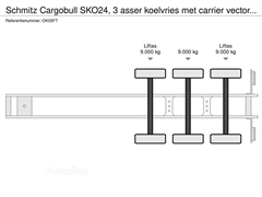 Naczepa chłodnia Schmitz Cargobull SKO24, 3 asser