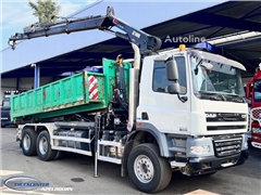 DAF CF 85.410 ATE, Hiab 166, 6x4 Steel spring