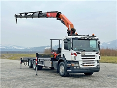 SCANIA P 420  PLATFORMA 6,80 m  PK 29002 + PILOT