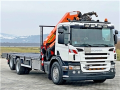 SCANIA P 420  PLATFORMA 6,80 m  PK 29002 + PILOT