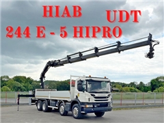 SCANIA P 410  PLATFORMA 7,00m  HIAB 244 E -5 HIP