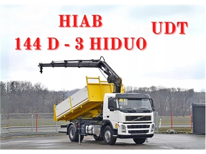 Volvo FM 9 300  WYWROTKA 5,00m + HIAB 144 D - 3 H