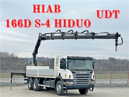 SCANIA P 360  SKRZYNIA 6,20 m + HIAB 166 D S-4 HI