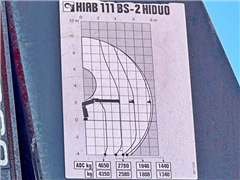 Mercedes AXOR 1829  WYWROTKA 3,80 m  HIAB 111 HI