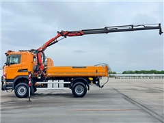 SCANIA G 360  WYWROTKA 4,10 m + PK 11002 B + PILO