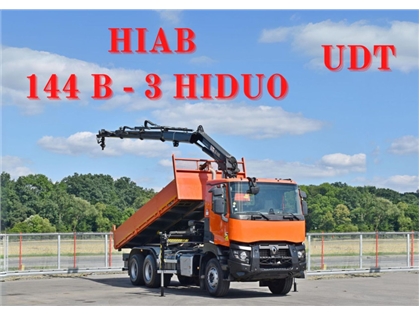 Renault K 430  WYWROTKA 6,00 m  HIAB 144 B-3 HID