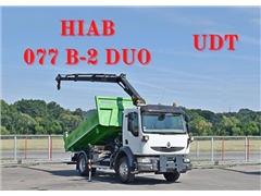 Renault MIDLUM 220  WYWROTKA 3,80m + HIAB 077 B-2