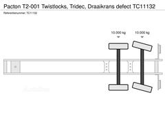 Naczepa burtowa Pacton T2-001 Twistlocks, Tridec,
