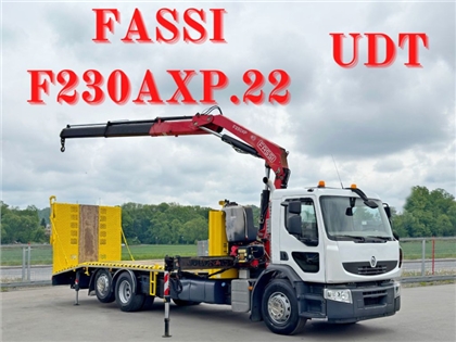 RENAULT PREMIUM 370 LAWETA 7,95m + FASSI F230AXP.