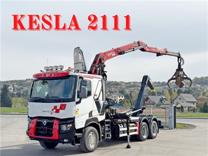 Renault C520  HAKOWIEC + KESLA 2111  6x4  STAN