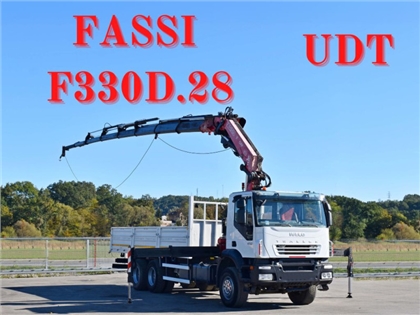 Iveco TRAKKER 410  SKRZYNIA 6,95 m + FASSI F330D.