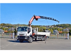 Iveco TRAKKER 410  SKRZYNIA 6,95 m + FASSI F330D.