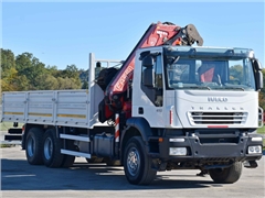 Iveco TRAKKER 410  SKRZYNIA 6,95 m + FASSI F330D.