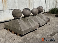 4 Kolumny granitowe Granit Bornholm