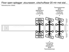 Naczepa platforma Floor open oplegger ,stuurassen,