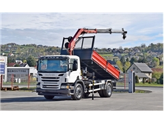 SCANIA P250  WYWROTKA 4,75m + HMF 635 K2 + PILOT