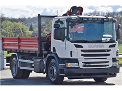 SCANIA P250  WYWROTKA 4,75m + HMF 635 K2 + PILOT