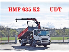SCANIA P250  WYWROTKA 4,75m + HMF 635 K2 + PILOT