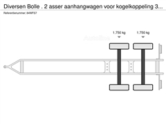 Przyczepa podwozie Diversen Bolle . 2 asser aanhan