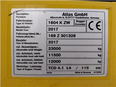 Koparka dwudrogowa ATLAS 1604 K ZW