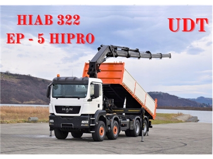 MAN TGS 35.440  HIAB 322 EP-5 HIPRO + PILOT  8x4